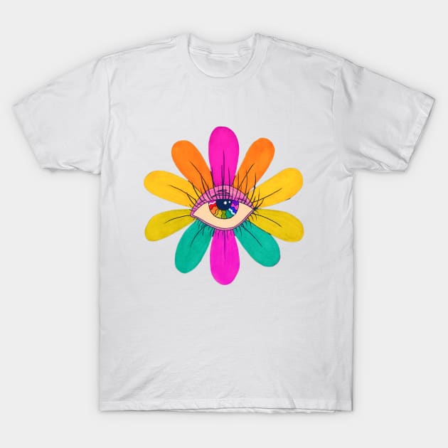 Third Eye Flower T-Shirt by Rain Shine Designs